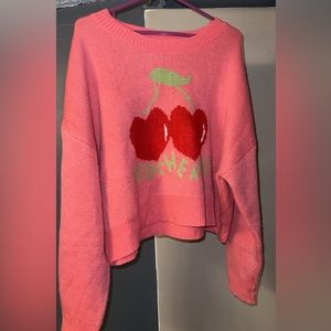 Red cherry sweater